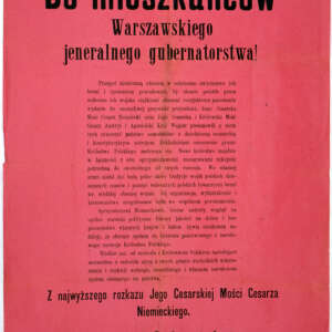 Akt 5 listopada 1916 r., fot. domena publiczna